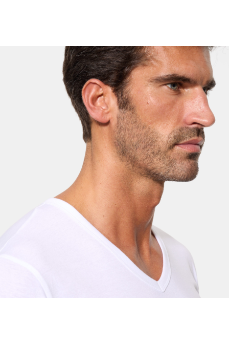 ABANDERADO 508 CAMISETA INTERIOR MANGA CORTA, CUELLO EN V ALGODÓN 100%