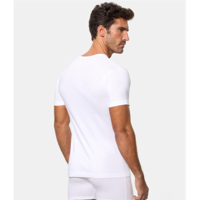 ABANDERADO 508 CAMISETA INTERIOR MANGA CORTA, CUELLO EN V ALGODÓN 100%