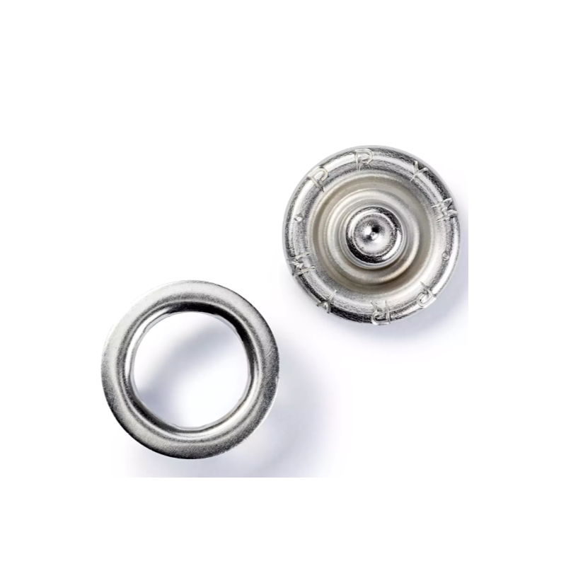 PRYM 390 107 Botones de presión sin coser Jersey, anillo dentado, 10mm, plateado