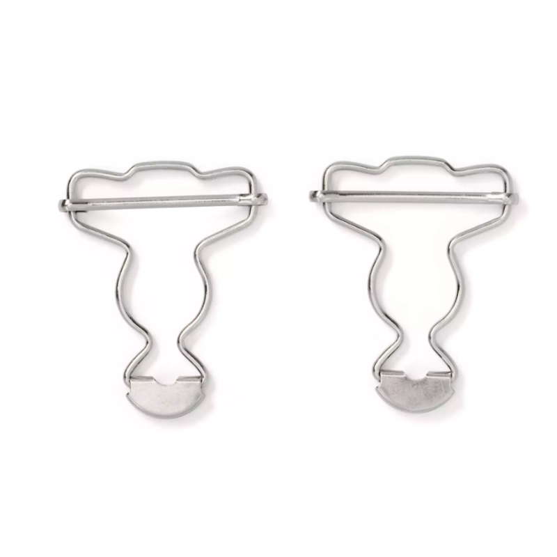 PRYM 416 440 Hebillas para pantalones peto, 35mm, plateado