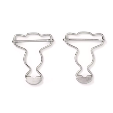 PRYM 416 440 Hebillas para pantalones peto, 35mm, plateado