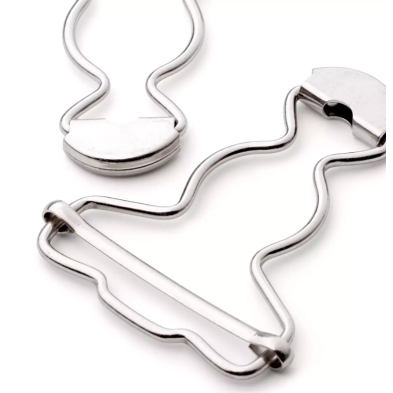 PRYM 416 440 Hebillas para pantalones peto, 35mm, plateado