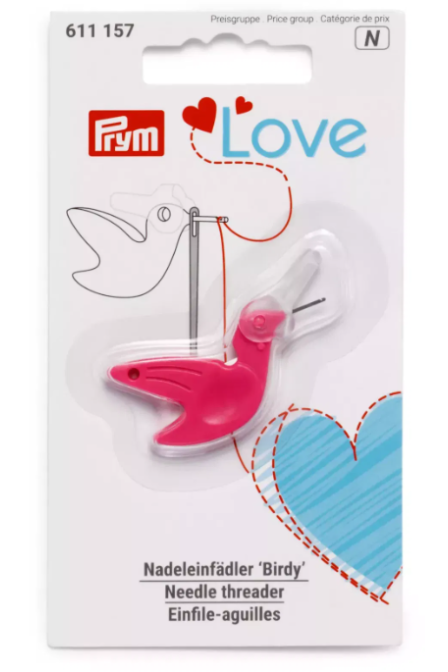 PRYM 611 157 Enhebrador Birdy Prym Love, fucsia