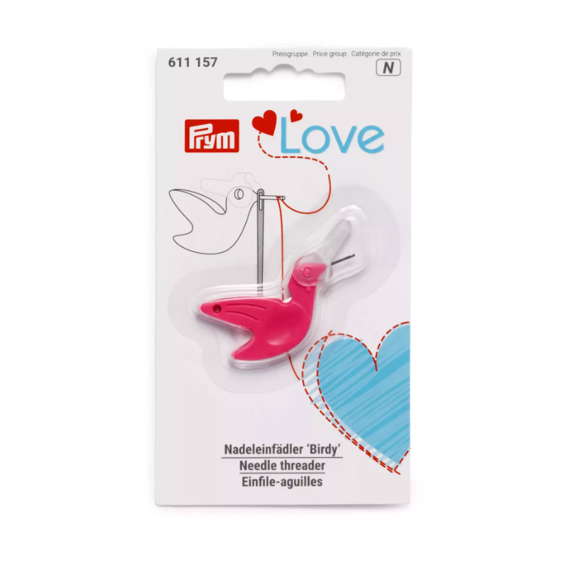 PRYM 611 157 Enhebrador Birdy Prym Love, fucsia