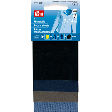 PRYM 929 480 Telas para remendar, algodón, para aplicar con la plancha, surtidas