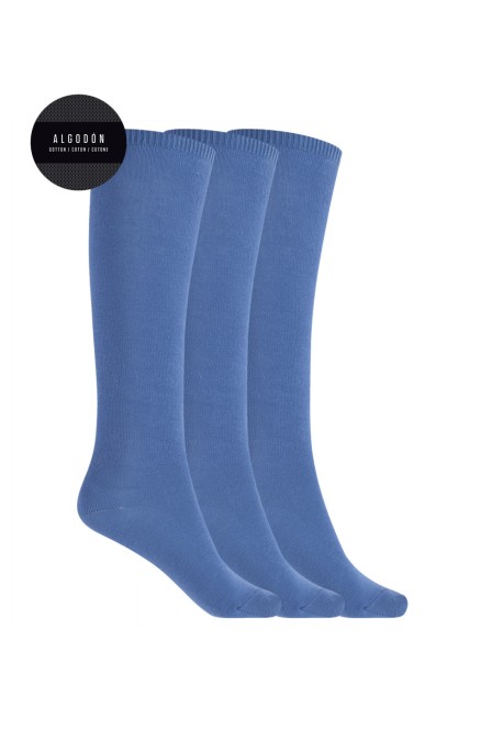 PUNTO BLANCO PACK DE 3 CALCETINES LARGOS AZUL MARINO T-4/6 70144-30