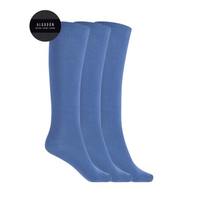 PUNTO BLANCO PACK DE 3 CALCETINES LARGOS AZUL MARINO T-4/6 70144-30