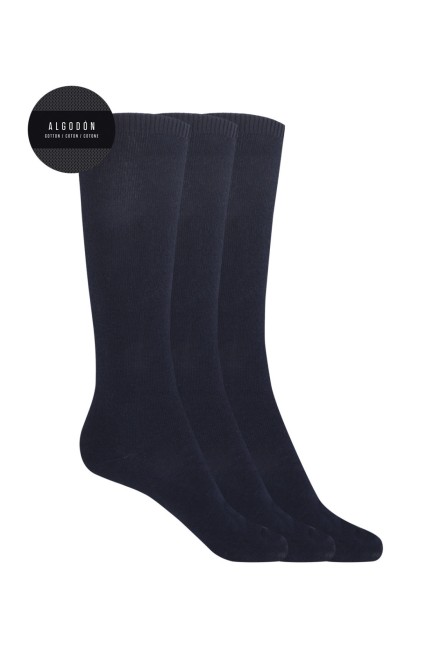 PUNTO BLANCO PACK DE 3 CALCETINES LARGOS AZUL MARINO T-4/6 70144-30