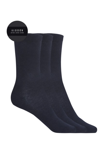 PUNTO BLANCO 70144-10 PACK DE 3 CALCETINES CORTOS LISO ALGODÓN TALLA 4/6